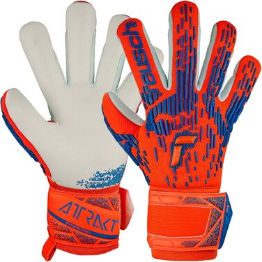 Воротарські рукавички Reusch Attrakt Freegel Silver, унісекс, розмір 8.5, помаранчево-сині