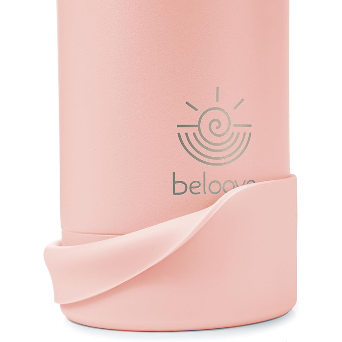 Термобутилка beloove 500 мл рожева, з нержавіючої сталі, BPA-free, подвійні стінки, для газованої води, з чохлом, герметична, ударостійка