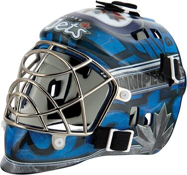 Міні-хокейна маска воротаря Franklin Sports NHL Winnipeg Jets, колекційна, з чохлом, офіційна ліцензія, сувенір