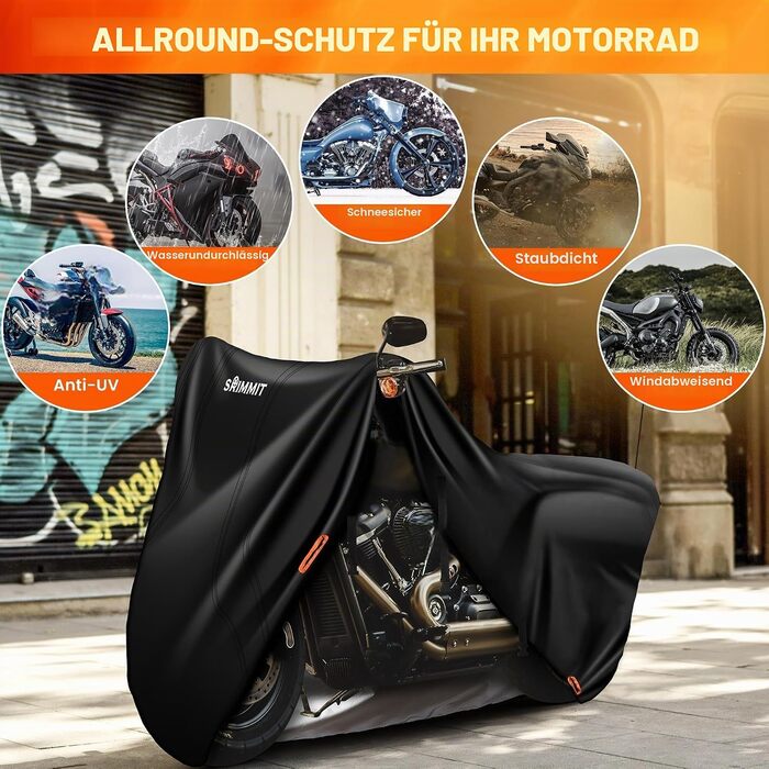 Водонепроникний чохол для мотоцикла Outdoor 420D (3XL 276x111x142 см) — захист від дощу, снігу, пилу та UV-променів, преміум-якість для Touring моделей