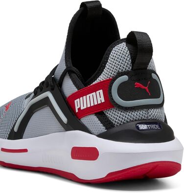 Тренажерні кросівки PUMA Softride Enzo 5 для чоловіків, сірий-чорний-червоний, розмір 46, 44.5 EU