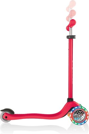 Дитячий самокат Globber Primo Lights з LED колесами, 3-х колісний, регульований, ABEC 5, 120/80 мм, неоновий