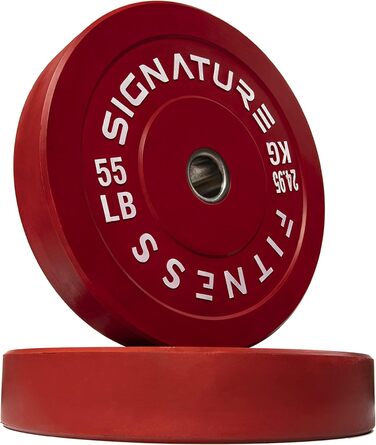 Олімпійський диск Signature Fitness 25 кг, сталева втулка, 5,1 см, кольоровий
