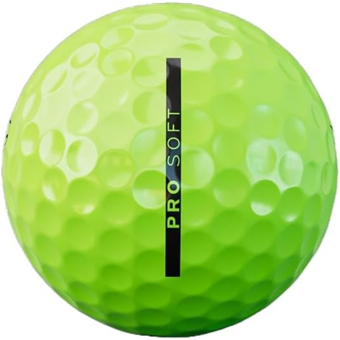 Гольф м'ячі Vice Golf Pro Soft 2020, 12 шт, 3-шаровий уретан, м'яке відчуття, стабільний політ, неон лайм/червоний, для досвідчених гравців