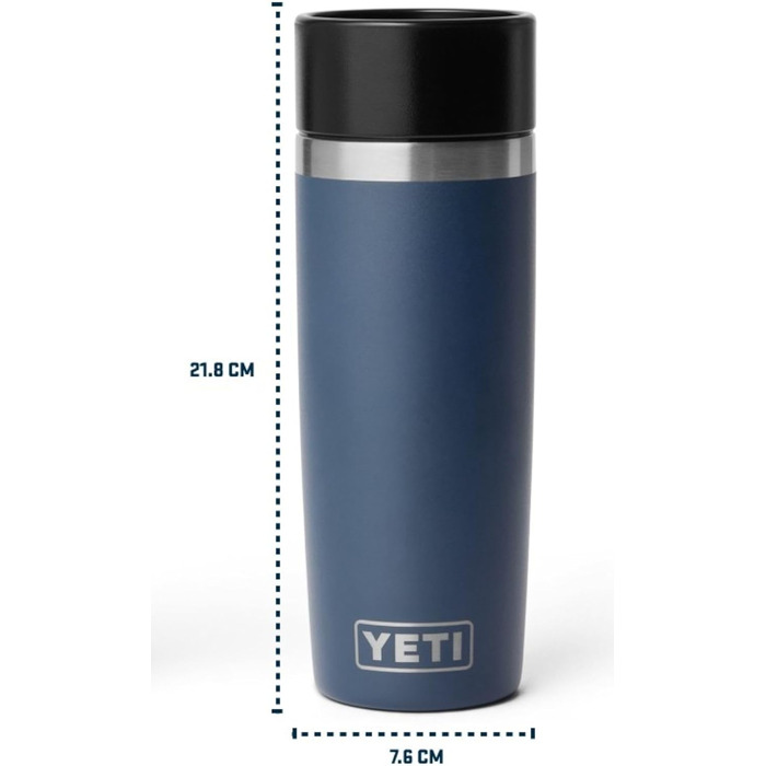 Термофляга YETI Rambler 16 oz (473 мл) з кришкою Commuter, нержавіюча сталь, Navy