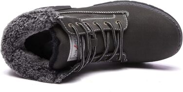 Черевики для туризму та зимові черевики жіночі ANJOUFEMME, водонепроникні та теплі, для активного відпочинку, трекінгу та зимового хайкінгу (42 EU, чорний з хутром)