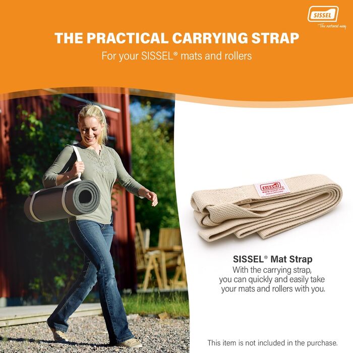 Килимок для фітнесу та йоги SISSEL® 1,5 см | Не слизький, безпечний для шкіри | З оптимальною амортизацією | Легко згортається | Розміри: 180x60 см, Антрацит