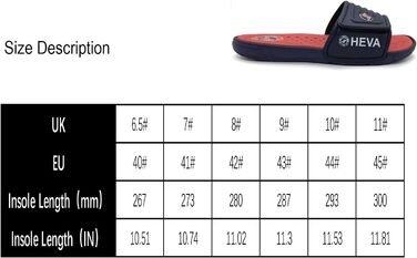 HEVA Шльпанці чоловічі літні сандалії 43 EU, блакитний/червоний