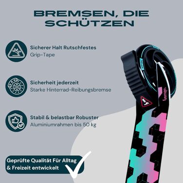 Самокат міський Bergen City Scooter Sonic - алюмінієвий, складаний, колеса PU 145мм, амортизатор, гальмо заднє, регулювання висоти, для дітей від 5 років, легкий