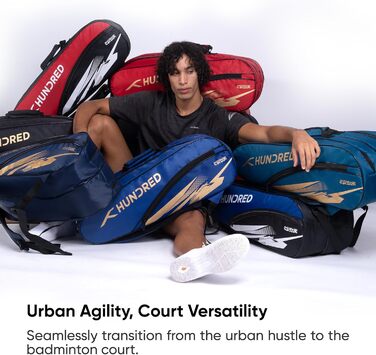 Сумка для бадмінтону Cosmogear: професійна, поліестер, подвійний блискавка, з передньою кишенею, зручні лямки, темно-синя