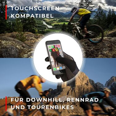 Велосипедні рукавички MACCIAVELLI - MTB, унісекс, сенсорний екран, чорні