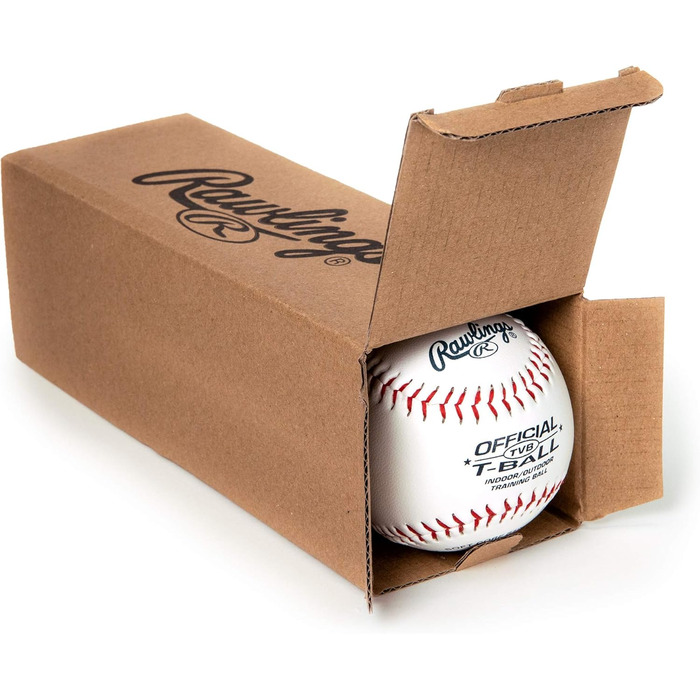 М'ячі для бейсболу Rawlings Youth T-Ball (3 шт) білі, офіційний розмір