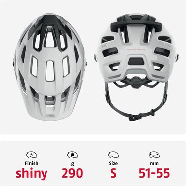 ABUS Moventor 2.0 - велосипедний шолом для гірського велосипеда, All-Mountain, білий (shiny white), S (51-55 см)