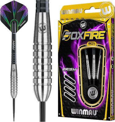 Дротики Winmau Foxfire Profi з вольфраму для дартсу, сталевий наконечник, комплект з перами та держателями