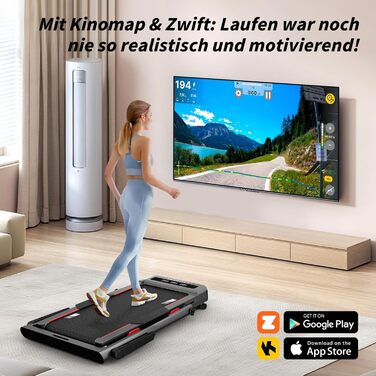 Біговий тренажер JASPORT H з нахилом 12°, 2-в-1 Walking Pad до 14 км/год, двигун 3.0HP, 18 програм, сенсорний та пульт дистанційного керування, Dual LED, складний 157 мм, Bluetooth App Zwift/Kinomap, для дому та офісу (GL3H)