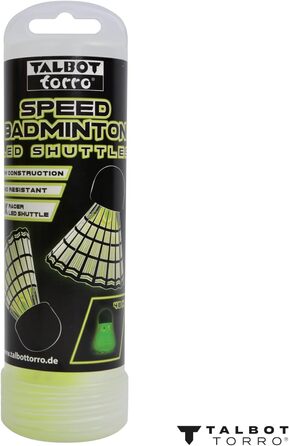 Шаттли для швидкого бадмінтону Talbot-Torro Speedbadminton – федеральні м'ячі для гри вдень та вночі (LED), 490181