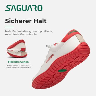 Кросівки barefoot SAGUARO для чоловіків та жінок: мінімалістичне взуття з широким носком та підошвою Zero Drop, червоні, р. 40 EU