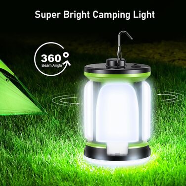 LED кемпінговий ліхтар Blukar 2000 люмен – 7 режимів, 60 LED, USB, перезаряджається, 10+ годин роботи, ліхтар для намету, аварійне освітлення для кемпінгу, походів, відключень електроенергії
