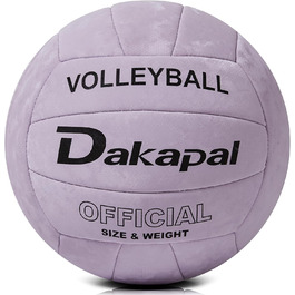 Волейбольний м'яч Dakapal 5, для залу та пляжу, м'який, для початківців, підлітків та дорослих (фіолетовий). Без насоса.