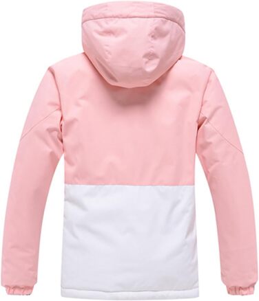 WOWULOVELY Жіночий зимовий костюм для катання на лижах, водовідштовхуючий, вітрозахисний, комплект куртки та штанів, ізольований сноубордний костюм, білий (XL, рожевий)