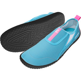 Взуття CRESSI Kiwi - унісекс, для водного спорту та прогулянок у вологих умовах, море, пляж. Кольори: блакитний, рожевий, чорний. Розмір 41 EU. Підошва чорного кольору.