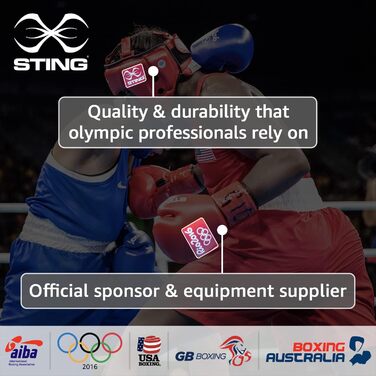 Боксерські рукавички STING Armaplus для змагань і тренувань, олімпійський спонсор