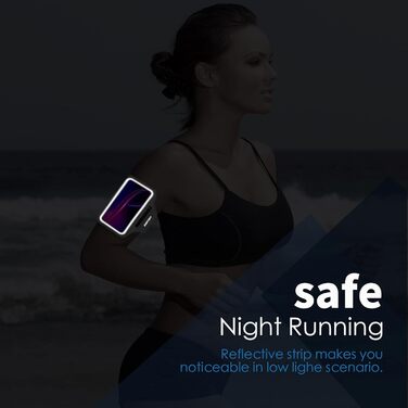 Спортивний браслет для телефону Haissky з кишенькою для навушників (6.9 дюйми) - сірий