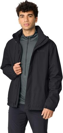 Чоловіча водонепроникна куртка VAUDE Escape Light Jacket, вітрозахисна та дихаюча, чорна/коричнева (розмір 4XL)