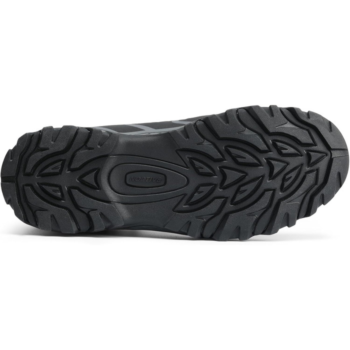 Чоловічі туристичні черевики NORTIV 8: водонепроникні трекінгові черевики для хайкінгу та альпінізму, чорно-темно-сірі, 43 EU