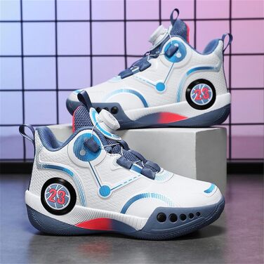 Дитячі баскетбольні кросівки Mateju, високі, блакитні, з антиковзкою підошвою