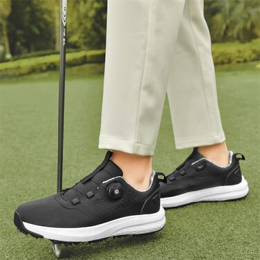 Жіночі гольф-туфлі з шипами, водонепроникні, чорні, 42 EU