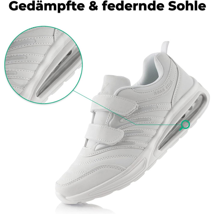 Кросівки для бігу жіночі/чоловічі з амортизацією, легкі спортивні взуття (46 EU, білий)