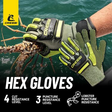 Рукавички для дайвінгу Cressi Hex Grip Unisex, XS
