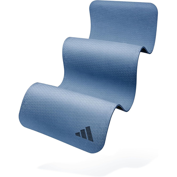 Йога-килимок Adidas 4 мм з перероблених матеріалів, протиковзкий, без ПВХ (176 x 61 см), Preloved Ink