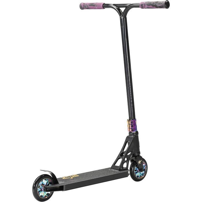 Трюковий самокат STAR SCOOTER Pro Sport 120мм для дітей від 7 років і дорослих, алюмінієвий, чорний/хром, напівпрофесійний