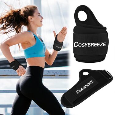 Навантажувальні манжети на зап'ястя Cosybreeze для рук (пара) 0.5 кг * 2, чорні — обвагувачі для фітнесу, бігу та тренувань