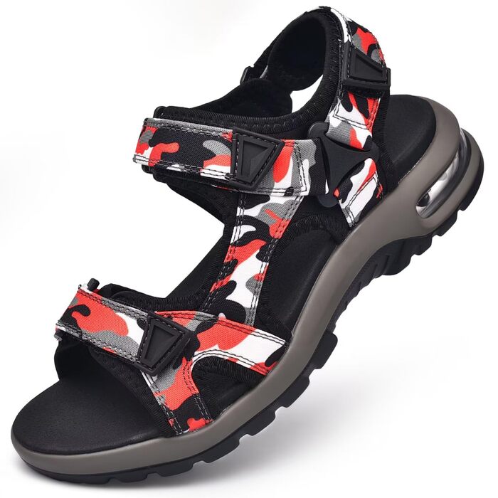 Чоловічі шкіряні сандалі Visionreast для пляжу, трекінгу та активного відпочинку помаранчевого кольору, 45 EU