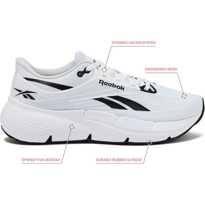 Кросівки Reebok Zignition для чоловіків, 39 EU, білий/чорний