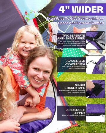 Сплячий мішок Outdoor Sportneer для дорослих та дітей - легкий спальник для кемпінгу, трекінгу та подорожей