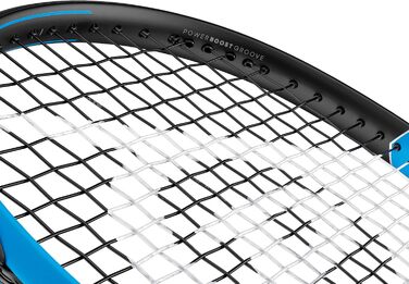 Тенісна ракетка Dunlop FX 500 LS 285г, турнірна, чорна-синя, без струн