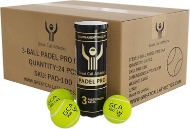 М'ячі для падел-тенісу Great Call Athletics Pro Tournament, 3 шт. - професійна якість, для ракет 4