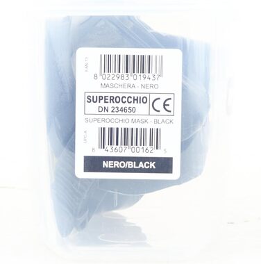 Маска для фрідайвінгу Cressi Superocchio, універсальний розмір, чорна