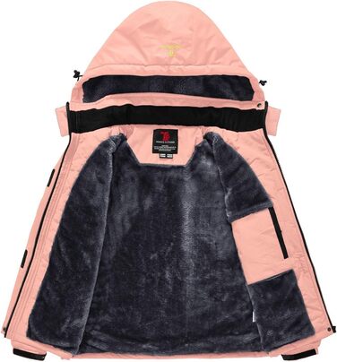 Жіноча тепла зимова куртка Rdruko Softshell з капюшоном, водонепроникна, для сноуборду, рожева, розмір M