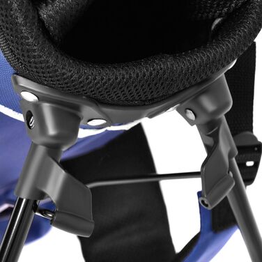 Сумка для гольфу COSTWAY з підставкою, водонепроникною накидкой та 4 відділеннями, легка переносна сумка з кишенею для олівців та регульованим ременем, для жінок та чоловіків (блакитна)