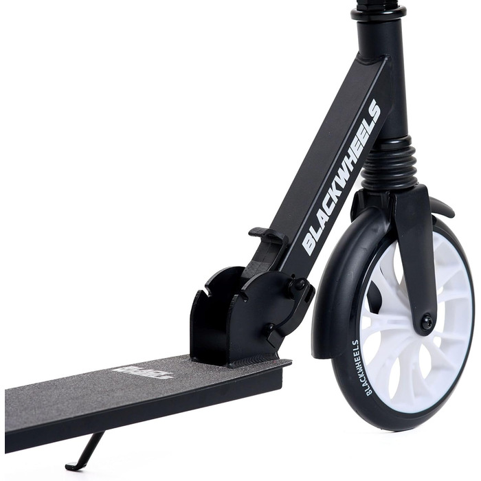 Самокат міський BLACKWHEELS Zoom City-Scooter 200мм, алюмінієвий, з амортизатором, складаний, регульований кермо, чорно-білий