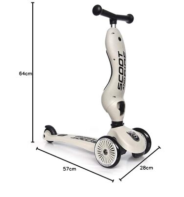Scoot & Ride Highwaykick 1-2: катання на самокаті та бігове велосипед для дітей 1-5 років (Ash)