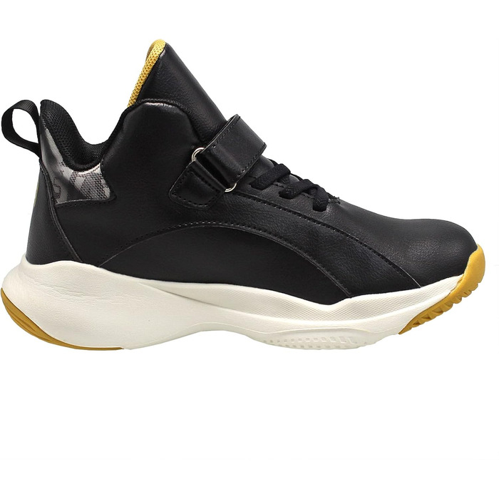 Дитячі кросівки для хлопчиків. Спортивні кросівки на липучці, розмір 30-40 (30 EU), чорний та золотий колір