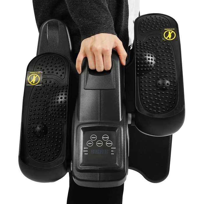 Еліптичний тренажер під стіл з пультом та дисплеєм, регульована швидкість, електричний, для дому, чорний+зелений