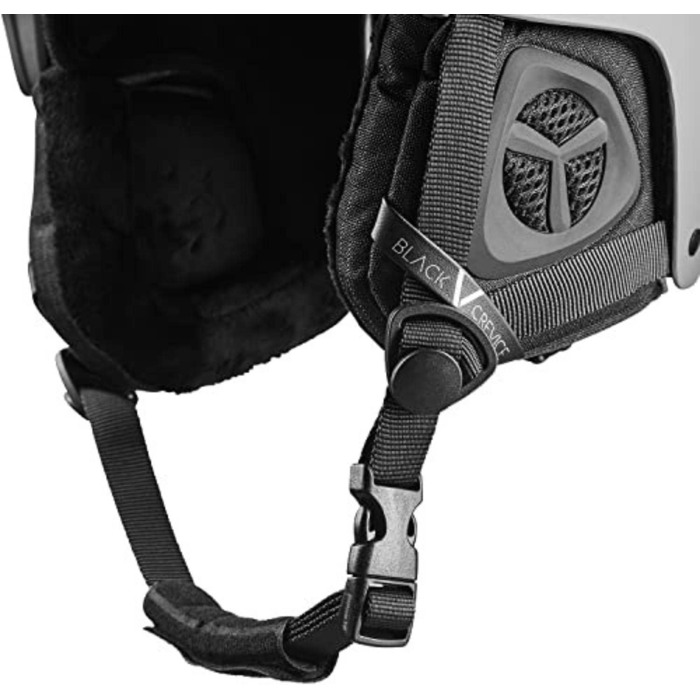 Чорний шлем для катання на лижах Garlos I, дихаючий, унісекс, з вентиляцією та тримачем для маски (gun metal, розмір M 54-57 см)