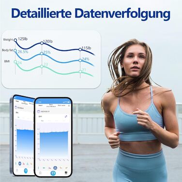 Вага Anyloop для вимірювання жиру в тілі, персональна вага з Bluetooth, 180 кг, вимірювання жиру, BMI, пульсу, м'язової маси, води, білка, кісткової маси, BMR, темно-синій